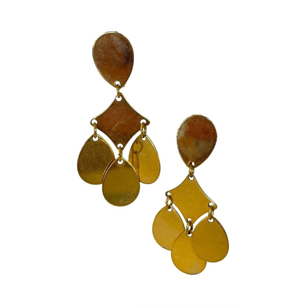 Vintage Gold Tone Dangle Earrings